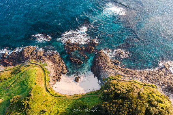 Red Sands Beach Bass Point drone photo for print