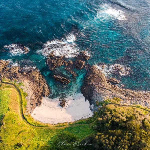 Red Sands Beach Bass Point drone photo for print