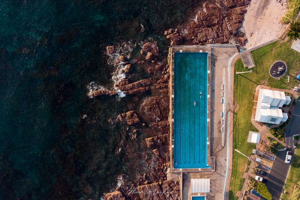 Shellharbour Pool Aerial drone photo