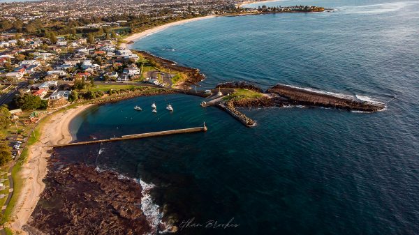 Shellharbour Village Harbour drone photo for print