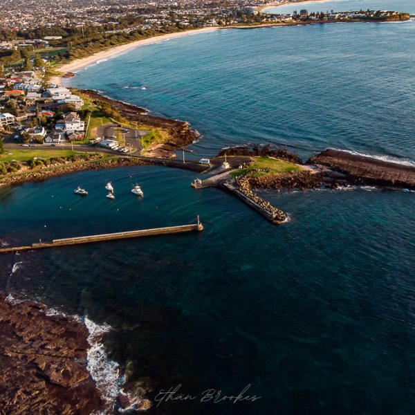 Shellharbour Village Harbour drone photo for print