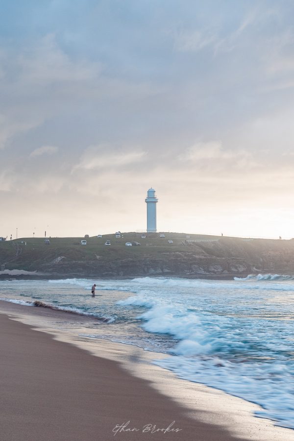 Wollongong Beach Lighthouse morning sunrise image for print