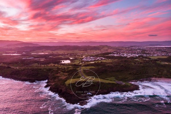 Burning Sky at the Killalea State Park - The Fram Areial